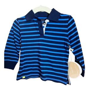 EGG by Susan Lazar Blue Stripe Polo Shirt NWT Sz. 12-18mo